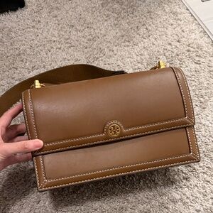 Tory Burch Brown Leather Crossbody Bag